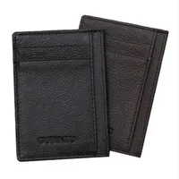 GUBINTU Genuine Leather Men Slim Front Pocket Card Case Credit Super Thin Fashion Card Holder trave wallet tarjetero hombre265H