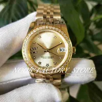 Factory s Women Automatic Movement 31MM LADIES SS 18K GOLD DIAMOND Bezel Dial With Original Box Diving Dress Gift Watch269h