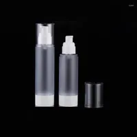 Storage Bottles 15ml 30ml 50ml Frosted Airless Pump Bottle Plastic Vacuum Container Liquid Foundation Cosmetic Lotion Cream 10pcs