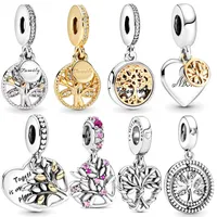 2023 New 925 Sterling Silver Various Tree Shape Pendant Charm Collection Fit Original Pandora Bracelet Women Jewelry Gift DIY