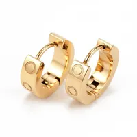 Titanium steel 18K rose gold love earrings for women exquisite simple fashion women's earrings jewelry gifts2967