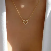 Strands Strings Jewelry Simple Gold Plated Love Necklace Fashion Street Shoot Clavicle Chain Women Summer Water Wave