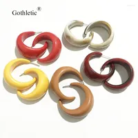 Hoop Earrings Gothletic 38mm Acrylic Earring Small Resin Round Circle For Women Fashion Jewelry Wholesale 2023