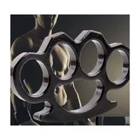 Brass Knuckles High Quality Metal Four Finger Knuckle Duster Outdoor Cam Self Defense Portable Edc Ring Tool Drop Delivery Sports Ou Dhz0T