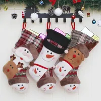 Christmas Decorations Drop Ornament Santa Claus Snowman Elk Stocking Boots Tree Pendant Home Party Decoration ZY3