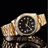 Relogio Top Brand Luxury Watch Men Calendar Black bay New designer Diamond watches high quality women Dress rose gold clock reloj 255d