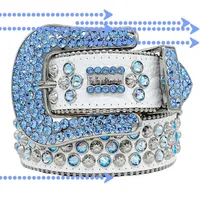 Designer Bb Simon Belts for Men Women Shiny diamond belt Black on Black Blue white multicolour with bling rhinestones as gift33121333w33442222