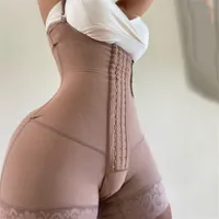 Women's Corset Open Bust Tummy Control Gorset Butt-Lifting Shapewear Fajas Colombianas Skims Body Shaper Postpartum 211229250q