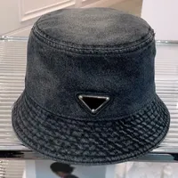 Women Designer Tie-dyed Bucket Hat Fashion Luxury Mens Denim Triangle P Hats Summer Breathable Casquette Bonnet Beanies Ball Caps 2303234BF