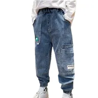 Jeans Autumn Kids Boys Jeans Baby Clothes Classic Pants Children Denim Trousers Infant Boy Casual Bottoms Sweatpants 4-13Years Old 230324