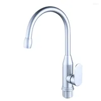 Kitchen Faucets Faucet Silver Sink Tap Single Hole 360 Degree Hollow Space Aluminum Water Home Improvement For