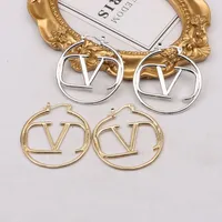 Simple Designers Stud Earrings 18K Gold Silver Plated Womens Dangle Earring Trendy Small Ear Letter Earrings Jewlery Gift