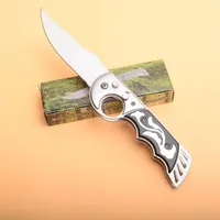 Top Quality AUTO Tactical Folding knife 440C Satin Single Edge Blade Aluminum Handle EDC Pocket knives With Retail Box Package246E