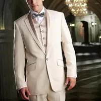 Men's Suits 2023 Latest Wedding Men Suit 3pcs Custom Made Prom Groom For Tuxedos Groomsmen Casual Mens (Jacket Pant Vest)