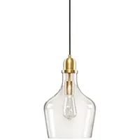 オーバーンモダンペンダント照明 - ゴールドベース、ベル型のガラスシェードシャンデリア