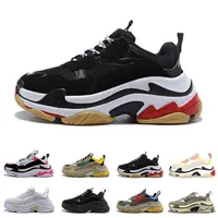 17FW Triple s sports Sneakers for men women Casual shoes black red white green grey blue Dad High quality tennis increasing shoe 3259W
