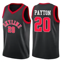 Koszulka koszykówki Black Skyline High School 20 Gary Payton Jugoplastika Split Pop Moive Toni Kukoc