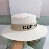 Solid color ladies beach hat creative straw hats designer leisure originality travel casquette with letters comfortable designer bucket hat vintage PJ064 B23