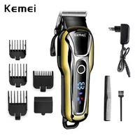 100-240V kemei rechargeable hair trimmer professional hairs clipper hair shaving machine hairs cutting beard electric razor260n