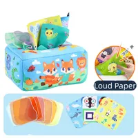 Intelligence Toys Baby Tissue Box Toy Parent-child Interactive Tissue Sensory Box Baby Toys to 6-12 Months Infant Finger Exercise Early Education Pacify Toys