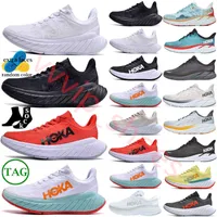 Hoka One Eggnog Triple White Bondi 8 Running Shoes Coor Carbon X 2 Training Sneakers on Cloud Blue Women Shoe Shoe Sports Sports Athletic Clifton