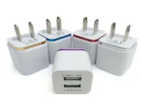 Home Dual Wall Charger Adapter US EU Plug 21A AC Power 2 port for Iphone Samsung Galaxy Note LG Tablet Ipad8396500