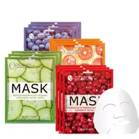Dispositifs hôte de beauté 10 sztuk / partia maskia na twarz naturelne owoce roslin twarzy arkusz maska ​​wybiellanie nawilzajacy olejek nawzajacy ko