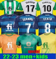 2022 2023 Koszulki piłkarskie Real Betis Special Edition 4th 22 23 Joaquin B.Iglesias Camiseta de Futbol Juanmi Canales Fekir Football Shirts Copa Del Final Men Kid