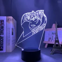 Night Lights Fairy Tail Natsu Dragneel Led Light For Bedroom Decor Birthday Present Nightlight Anime Table 3D Lamp