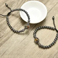 Strand Tiger Eye Natural Stone Charm Bracelets For Men Eagle Claw Hematite Beaded Bracelet Bangles Adjustable Size Male Armband Jewelry