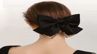 Barrettes Palace style high luxury bow hairpin design sense of elegance top head hair spring clip hair accessories2508242