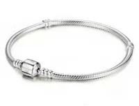 Factory Whole 925 Charm Sterling Silver Bracelets 3mm Snake Chain Fit Pandora Bead Bangle Bracelet Jewelry Gift For Men Women3956139