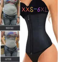 XXS6XL Corset Body Shaper Latex Waist Trainer Cincher Zipper Underbust Weight Slimming Shapewear Hourglass Belt Women Plus9568208