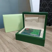 Y Rolexables Luxury watch Mens Watch Box Cases Original Inner Outer Womans Watches Boxes Men Wristwatch Green Boxs booklet card 11238A