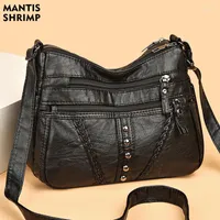 Evening Bags Women Bag Vintage Handbag Versatile High-capacity For Middle-aged Elderly Mothers Casual PU Leather Shoulder Messenger Hobos