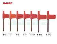 T6 T7 T8 T9 T10 T15 T20 Torx Screwdriver Spanner Key Small Red Flag Screw Drivers Tools 200pcslot6116497
