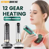 Full Body Massager Electric Vacuum Cupping Suction Cup GuaSha Anti Cellulite Beauty Health Scraping Infrared Heat Slimming Massage Therapy 230325