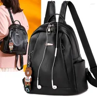 School Bags Aosbos Vintage Soft Casual Waterproof Backpack For Women Backpacks Large Capacity Bag 2023 Fashion Bagckpack