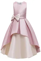 Girls Princess Dress Fower Girl Bow Stitching Evening Dress Piano Performance Wedding Dress Evening Party Dresses Costume1766473