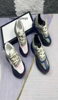 Casual Designer Rhyton Shoes Leather Ace italienska äkta barn Sko bekväma mode barn sneakers storlek 26351853979
