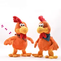 Electronic Plush Toys Funny Crazy Dancing Singing Doll Cock Duck Frog Electric Chicken Musical Plush Toy Lovely Rooster Noisy Toys for Children 230325