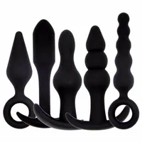 Sex toys Massagers Orissi Backyard 5-piece Set of Silicone Fun Products Anal Plug Adult Massage Male Comrades284K