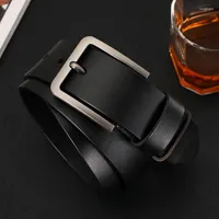 Belts Men's Fashion Designer Top Layer Leather Belt Vintage Casual Handmade Design Pin Buckle Genuine Men Waist