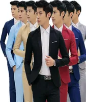 Men039s Suits Blazers Whole Fashion Custom Made Jacket Formal Dress Mens Suit Set Men Casual Wedding Groom Korean Slim F9445004