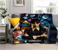 Blankets Supernatural Tv Wednesday Blanket Addams Family Sofa Cover Napping Fleece Bedding Birthday Gift Home Decor Year Present2404251