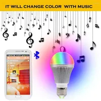 Wireless Smart LED Light Bulb 5w RGB Dimmable Bluetooth-compatible Remote Control For IOS&Android Smartphone Controlled By APP