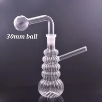 hand Smoking Water Pipes 14mm Joint Glass Oil Burner Bong Small Mini Bubbler Dab Rig Hookah 6inch Heady Smoking Ash Catcher with D6071745