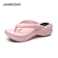 Slippers Flip Flops Women's Wedge Outdoor EVA Platform Home Shoes Bathroom Slide Thick Sole