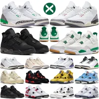 Pine Green 4 Buty do koszykówki retro Jumpman 3 3S Lucky Green White Cement Reimagined 4s Black Cat Red Cement Thunder Mens Treakers Outdoor Sneakers