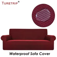 Chair Covers Turetrip Waterproof Sofa Cover For Slipcover Full Folding Elastic With Arm Stretch Furniture Protector 1PC Plaid